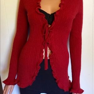 MINT 100 percent Cashmere Cardigan Tie Sweater